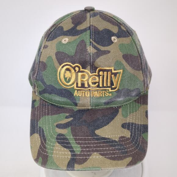 O'Reilly Auto Parts Strapback Baseball Cap Multicolor OS Adjustable Camouflage - Picture 2 of 8